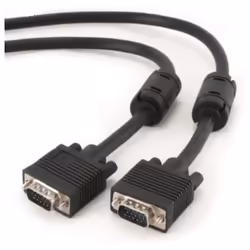 Gembird CC-PPVGA-15M-B, 15 m, VGA (D-Sub), VGA (D-Sub), Mâle, Mâle, Noir