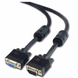 Gembird CC-PPVGAX-10-B, 3 m, VGA (D-Sub), VGA (D-Sub), Mâle, Femelle, Noir