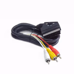 Gembird SCART/3 x RCA, 1,8 m, SCART (21-pin), 3 x RCA, Mâle, Mâle, Noir