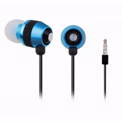 Gembird MHS-EP-002, Avec fil, 50 - 18000 Hz, Appels/Musique, 12 g, Casque, Noir, Bleu