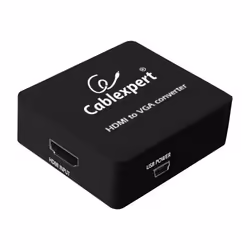 Gembird HDMI/VGA converter, Noir, 66 mm, 55 mm, 20 mm, 40 g, 150 mm