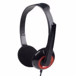 Gembird MHS-002, Avec fil, Appels/Musique, 20 - 20000 Hz, Casque, Noir, Rouge