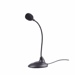 Gembird MIC-205, Microphone de PC, -54 dB, 50 - 16000 Hz, 2,2 Ohm, Omnidirectionnel, Avec fil