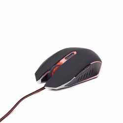 Gembird MUSG-001-R, Ambidextre, USB Type-A, 2400 DPI, Noir, Rouge