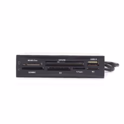Gembird FDI2-ALLIN1-02-B lecteur de carte mémoire Interne Noir