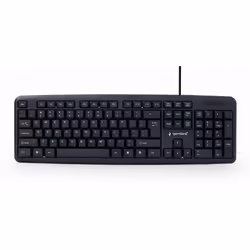Gembird KB-U-103-RU, Taille réelle (100 %), USB, Clavier à membrane, QWERTY, Noir