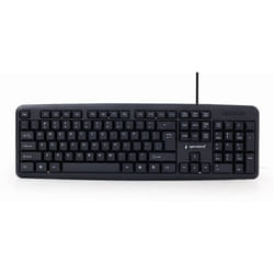 Gembird KB-U-103-RU clavier USB QWERTY Anglais, Russe Noir
