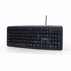 Gembird KB-U-103-RU clavier USB QWERTY Anglais, Russe Noir