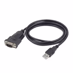 Gembird UAS-DB9M-02, Noir, 1,5 m, USB Type-A, DB-9, Mâle, Mâle