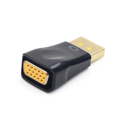 Gembird A-DPM-VGAF-01 changeur de genre de câble DisplayPort VGA Noir