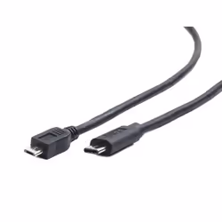 Gembird Kabel / Adapter, 1 m, Micro-USB B, USB C, USB 2.0, Mâle/Mâle, Noir