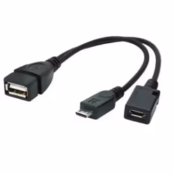 Gembird A-OTG-AFBM-04, 0,15 m, Micro-USB B, USB A, Noir