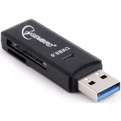 Gembird UHB-CR3-01 lecteur de carte mémoire USB Noir