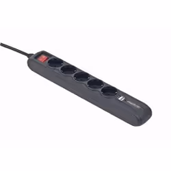 EnerGenie SPG5-U2-5, 5 sortie(s) CA, Type F, 5 V, 50 - 60 Hz, 16 A, Noir