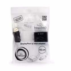 Gembird A-DPM-VGAF-02 câble vidéo et adaptateur 0,15 m VGA (D-Sub) DisplayPort Noir