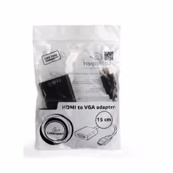 Gembird A-HDMI-VGA-04 câble vidéo et adaptateur 0,15 m VGA (D-Sub) HDMI Type A (Standard) Noir