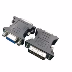 Gembird A-DVI-VGA-BK, DVI-A, VGA 15-pin, Noir, Métallique