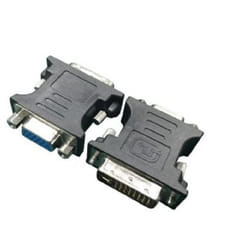 Gembird A-DVI-VGA-BK changeur de genre de câble DVI-A VGA 15-pin Noir, Métallique