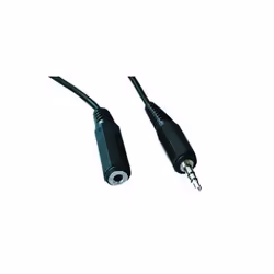 Gembird CCA-423-2M, 3,5mm, Mâle, 3,5mm, Femelle, 2 m, Noir