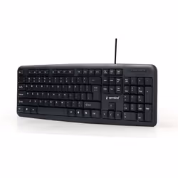Gembird KB-U-103-ES, Taille réelle (100 %), USB, Clavier à membrane, Noir
