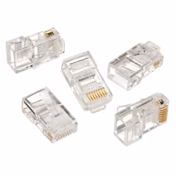 Gembird LC-8P8C-001/10, RJ-45, Transparent, Or, Sac en polyéthylène