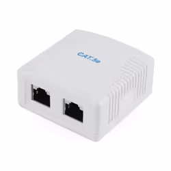 Gembird NCAC-2F5E-01, Cat5e, Blanc, 60 mm, 60 mm, 30 mm, 46 g