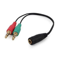 Gembird CCA-418 câble audio 0,2 m 3,5mm 2 x 3.5mm Noir, Vert, Rouge