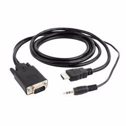 Gembird A-HDMI-VGA-03-10, 3 m, HDMI + 3.5mm, VGA (D-Sub), Mâle, Mâle, 1920 x 1080 pixels