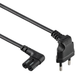 Gembird PC-184L câble électrique Noir 1 m CEE7/16 Coupleur C7