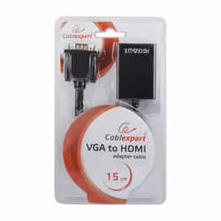 Gembird A-VGA-HDMI-01 câble vidéo et adaptateur 0,15 m HDMI Type A (Standard) VGA (D-Sub) Noir - Vue supplémentaire 4
