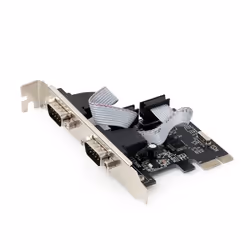 Gembird SPC-22, PCIe, Série, Profil bas, PCIe 1.1, RS-232, Noir