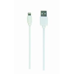 Gembird CC-USB2-AMLM-W-1M câble Lightning Blanc