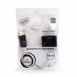 Gembird A-DPM-VGAF-02-W câble vidéo et adaptateur VGA (D-Sub) DisplayPort Blanc