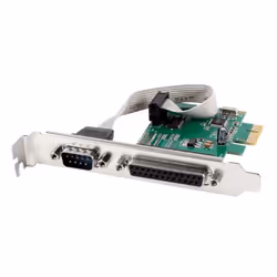 Gembird PEX-COMLPT-01, PCIe, Parallèle, RS-232, Femelle, Profil bas, PCIe 3.0, Windows 10, Windows 7, Windows 8