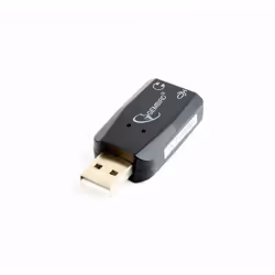 Gembird SC-USB2.0-01, USB 2.0, 2 x 3.5mm, Noir