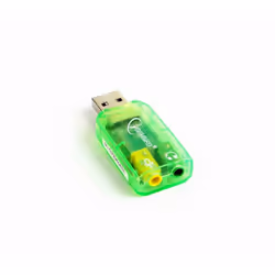 Gembird SC-USB-01, USB, 3,5 mm, Vert