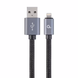 Gembird CCB-MUSB2B-AMLM-6, Noir, USB A, Lightning, 1,8 m, Mâle, Mâle