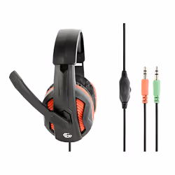 Gembird GHS-03, Avec fil, Jouer, 20 - 20000 Hz, 250 g, Casque, Noir, Rouge