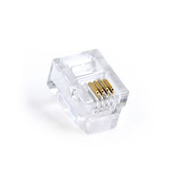 Gembird MP-6P4C/100 connecteur de fils Or, Transparent