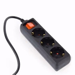 Gembird EG-PSU3-01, 0,6 m, Intérieure, Type F, Type C, Noir, 3 sortie(s) CA