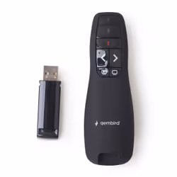 Gembird *Wireless presenter with laser pointer pointeur lumineux 660 nm 10 m Noir