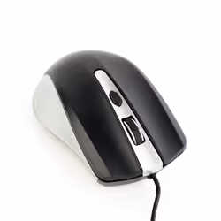 Gembird MUS-4B-01-SB, Droitier, Optique, USB Type-A, 1200 DPI, Noir, Blanc