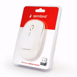 Gembird MUSW-4B-01-W souris Ambidextre RF sans fil Optique 1600 DPI
