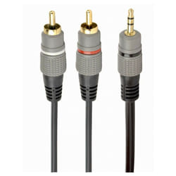 Gembird CCA-352-2.5M câble audio 2,5 m 2 x RCA 3,5mm Noir