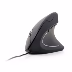 Gembird MUS-ERGO-01, Droitier, Conception verticale, Optique, USB Type-A, 3200 DPI, Noir