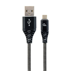 Gembird CC-USB2B-AMMBM-1M-BW câble USB USB 2.0 Micro-USB B USB A Noir, Blanc