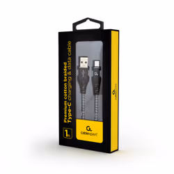 Gembird CC-USB2B-AMCM-1M-BW câble Lightning Noir, Blanc