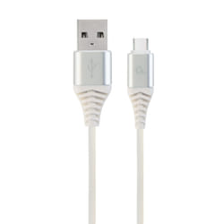 Gembird CC-USB2B-AMCM-1M-BW2 câble USB 1,8 m USB 2.0 USB A USB C Argent, Blanc