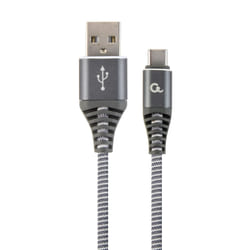 Gembird CC-USB2B-AMCM-1M-WB2 câble USB 1,8 m USB 2.0 USB A USB C Gris, Blanc