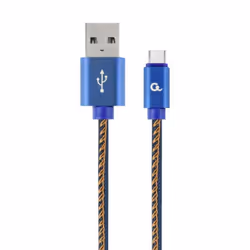 Cablexpert CC-USB2J-AMCM-1M-BL, 1 m, USB A, USB C, USB 2.0, 480 Mbit/s, Bleu